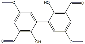 2,2'-dihydroxy-5,5'-dimethoxybiphenyl-3,3'-dicarbaldehyde Struktur