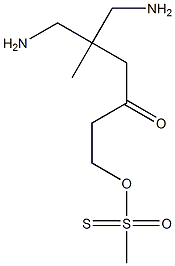 5,5-bis(aminomethyl)-3-oxohexyl methanethiosulfonate Struktur