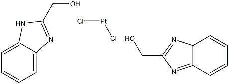 dichlorobis(2-hydroxymethylbenzimidazole)platinum(II) Struktur