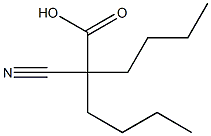 2-cyano-2-butylhexanoic acid Struktur