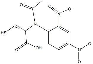 2,4-dinitrophenyl-S-(N-acetylcysteine) Struktur