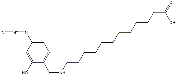 12-((4-azidosalicyl)amino)dodecanoic acid Struktur