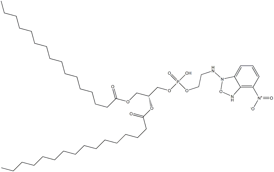 1,2-dihexadecanoyl-sn-glycero-3-phospho-(N-(4-nitrobenz)-2-oxa-1,3-diazolyl)ethanolamine Struktur