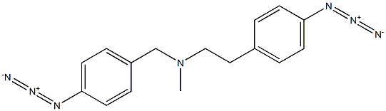 N-(4-azidobenzyl)-N-methyl-4-azidophenetylamine Struktur