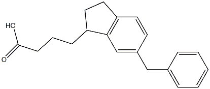 6-benzyl-1-(3-carboxypropyl)indane Struktur