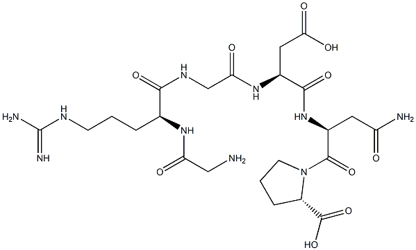 glycyl-arginyl-glycyl-aspartyl-asparaginyl-proline Struktur