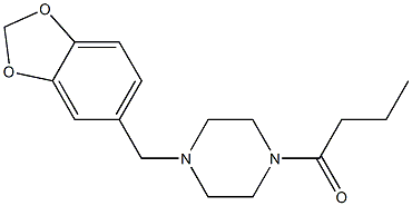 1-(3,4-methylenedioxybenzyl)-4-(1-oxobutyl)piperazine Struktur