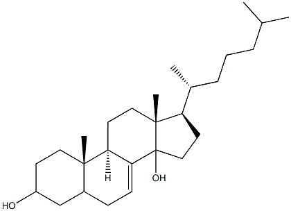 cholest-7-en-3,14-diol Struktur