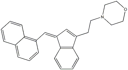 4-(2-(1-(1-naphthalenylmethylene)-1H-inden-3-yl)ethyl)morpholine Struktur