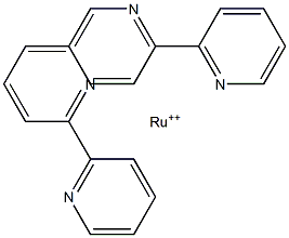 bis(bipyridyl)ruthenium(II) Struktur