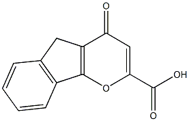 4,5-dihydro-4-oxoindeno(1,2-b)pyran-2-carboxylic acid Struktur