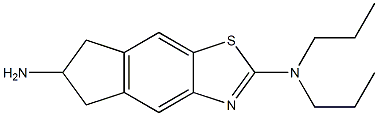 6-amino-2-(N, N-di-n-propylamino)thiazolo(4,5-f)indan Struktur