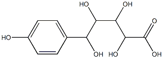 2,3,4,5-tetrahydroxy-5-(4-hydroxyphenyl)valeric acid Struktur