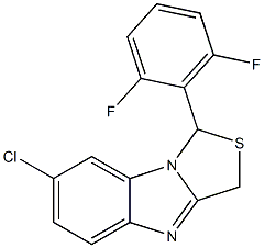 7-chloro-1-(2,6-difluorophenyl)-1H,3H-thiazolo(3,4-a)benzimidazole Struktur