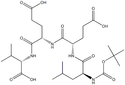 N-tert-butyloxycarbonyl-leucyl-glutamyl-glutamyl-valine Struktur