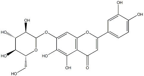 6-hydroxyluteolin-7-O-glucoside Struktur