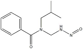 N-ISO-BUTYL-N-BENZOYLAMINOMETHYLNITROSAMINE Struktur