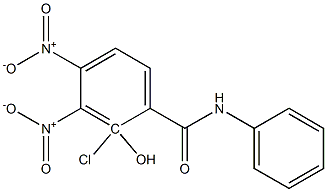 2CHLORO4NITRO3NITROSALICYLANILIDE Struktur