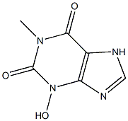 XANTHINE,3-HYDROXY-1-METHYL- Struktur