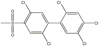 4-METHYLSULPHONYL2,2',4',5,5'-PENTACHLOROBIPHENYL Struktur