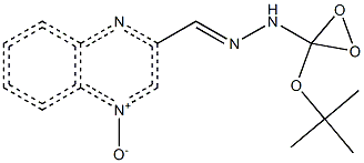 TERT-BUTYL-3-(2-QUINOXALINYLMETHYLENE)CARBAZATE1,4-DIOXIDE Struktur