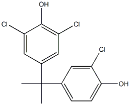 2-(3-CHLORO-4-HYDROXYPHENYL)-2-(3,5-DICHLORO-4-HYDROXYPHENYL)PROPANE Struktur