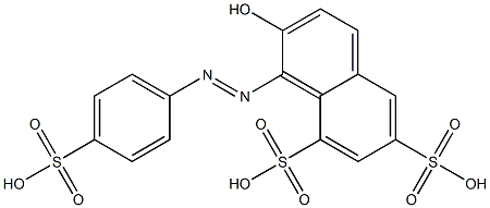 1-(4'-SULPHOPHENYLAZO)-2-NAPHTHOL-6,8-DISULPHONICACID Struktur