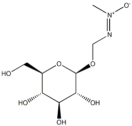 BETA-D-GLUCOPYRANOSIDE,(METHYL-ONN-AZOXY)METHYL- Struktur