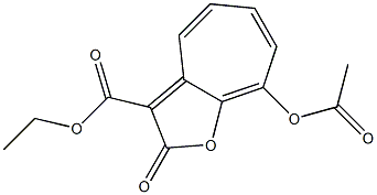 ETHYL-8-ACETOXYCYCLOHEPTA(B)FURAN-2-ONE-3-CARBOXYLATE Struktur