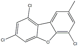 8-METHYL-1,3,6-TRICHLORODIBENZOFURAN Struktur