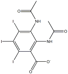 DIACETAMIDOTRIIODOBENZOATE Struktur