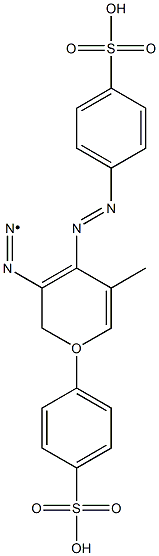 1-(4-SULPHOPHENYL)-3-METHYL-4-(4-SULPHOPHENYLAZO)-5-PYRAZO. Struktur