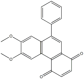 6,7-DIMETHOXY-9-PHENYL-1,4-PHENANTHRENEQUINONE Struktur