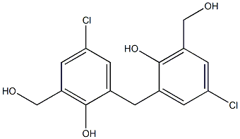 BIS(2-HYDROXY-3-HYDROXYMETHYL-5-CHLOROPHENYL)METHANE Struktur