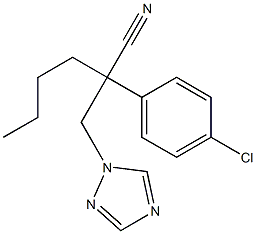 2-(4-CHLOROPHENYL)-2-(1H-1,2,4-TRIAZOLE-1-YLMETHYL)HEXANENITRILE Struktur