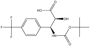 N-Boc-(2S,3S)-3-Amino-2-hydroxy-3-(4-trifluoromethyl-phenyl)-propanoic acid Struktur