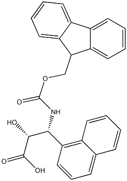 N-Fmoc-(2R,3R)-3-Amino-2-hydroxy-3-naphthalen-1-yl-propanoic acid Struktur