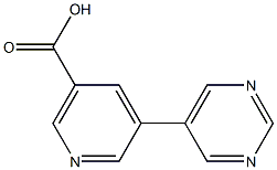 5-(Pyrimidin-5-yl)-nicotinic acid Struktur