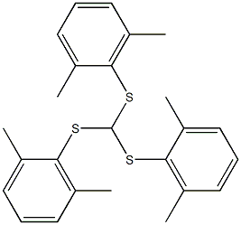 tris(2,6-dimethylphenylthio)methane Struktur