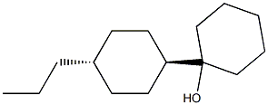 Trans-4-propylcyclohexylcyclohexanol Struktur