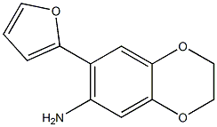 (7-Amino-2,3-dihydro-benzo[1,4]dioxin-6-yl)-furan- Struktur