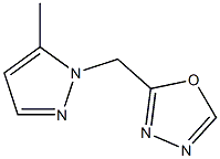 5-(5-Methyl-pyrazol-1-ylmethyl)-[1,3,4]oxadiazole- Struktur