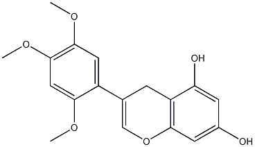 5,7-Dihydroxy-3-(2,4,5-trimethoxy-phenyl)-chromen- Struktur