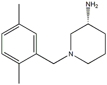 (3R)-1-(2,5-dimethylbenzyl)piperidin-3-amine Struktur