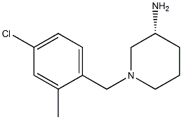 (3R)-1-(4-chloro-2-methylbenzyl)piperidin-3-amine Struktur