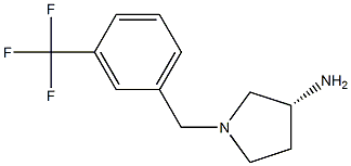 (3R)-1-[3-(trifluoromethyl)benzyl]pyrrolidin-3-amine Struktur