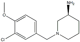 (3S)-1-(3-chloro-4-methoxybenzyl)piperidin-3-amine Struktur