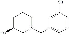 (3S)-1-(3-hydroxybenzyl)piperidin-3-ol Struktur