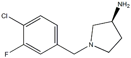 (3S)-1-(4-chloro-3-fluorobenzyl)pyrrolidin-3-amine Struktur