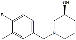 (3S)-1-(4-fluoro-3-methylbenzyl)piperidin-3-ol Struktur